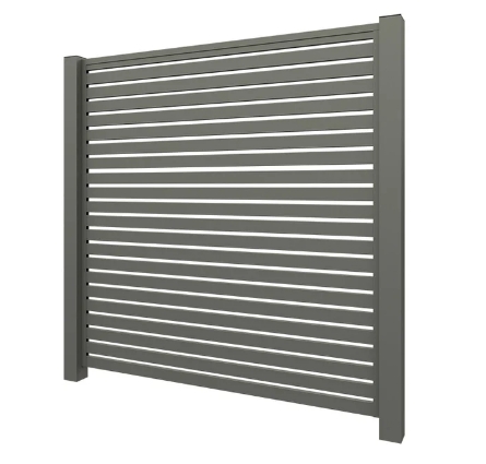 Aluminium Lamellenzaun Anthrazitgrau 180x180