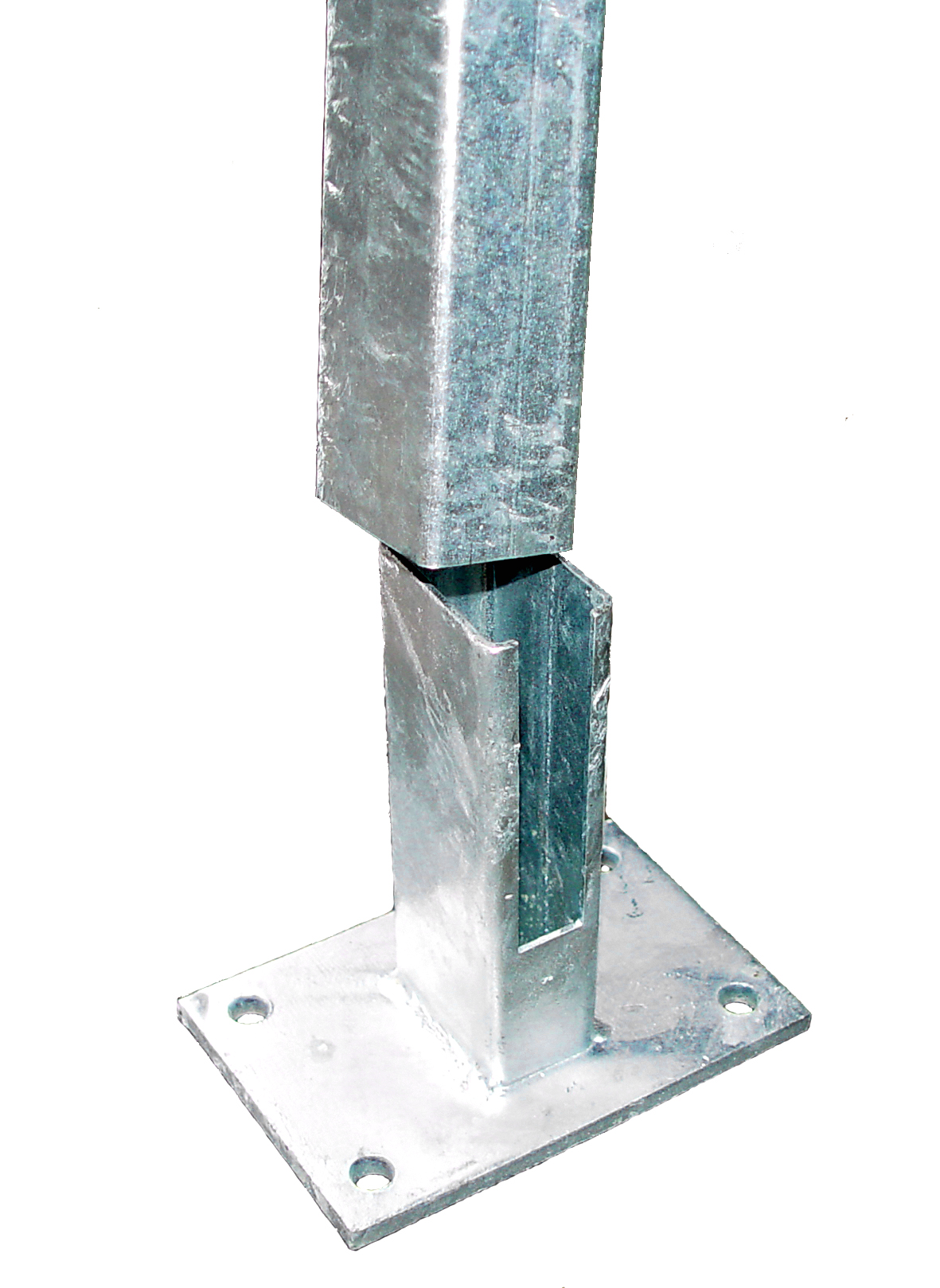 Zaunpfosten mit Klemmen Verzinkt