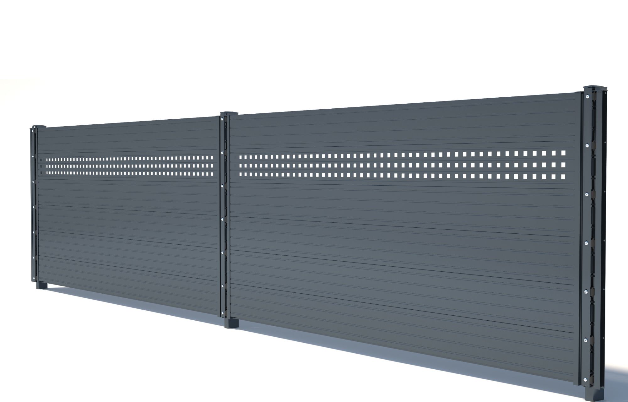 Zaunpaneele Glattblech -Lochblechreihe-