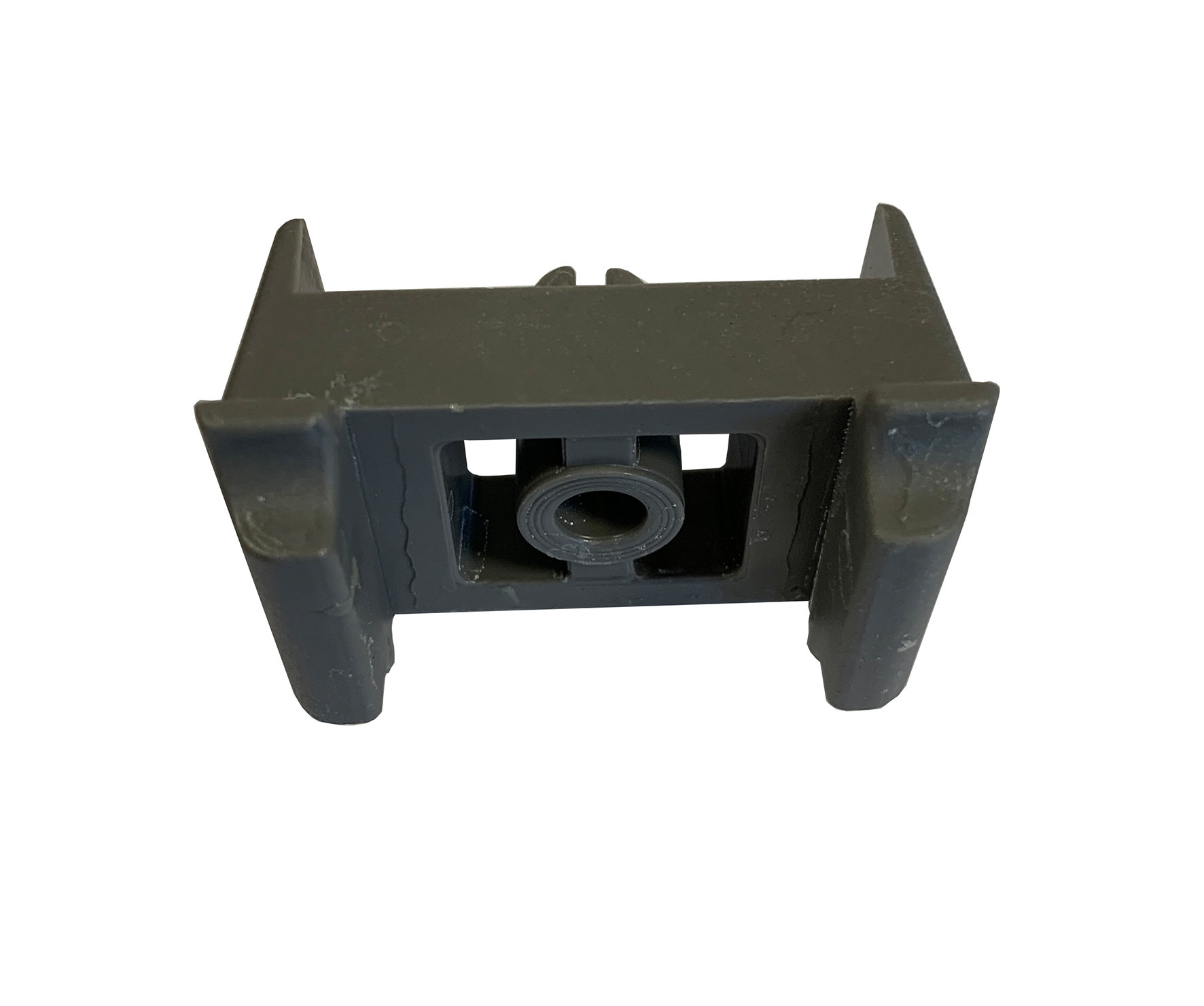 Kunststoff-Auflagebock zum Aufdübeln, Grau, für Schraube, für Pfosten