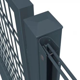 Paneeltür Lochblech RAL 7016