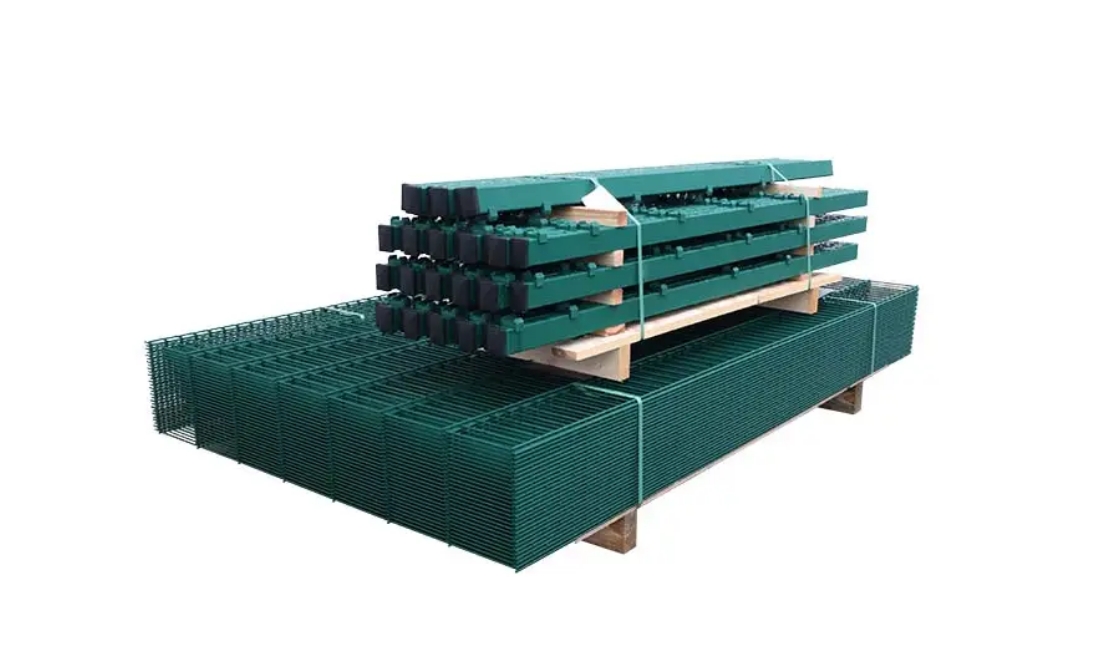 Zaunpaket 25m + Drehflügeltor RAL6005 Moosgrün