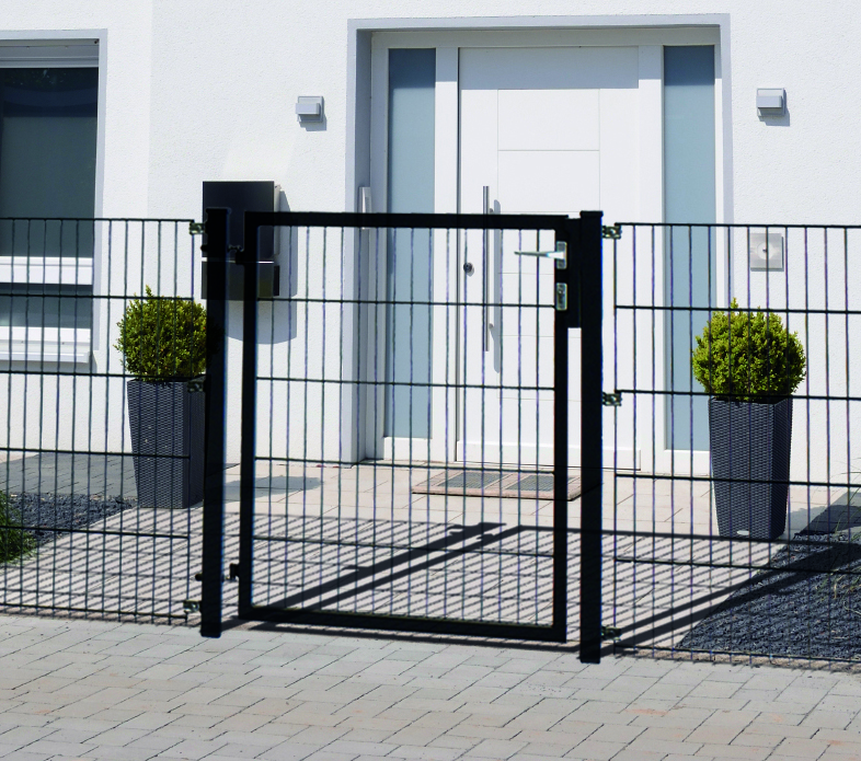 Zaunpaket 25m + Drehflügeltor RAL7016 Anthrazitgrau