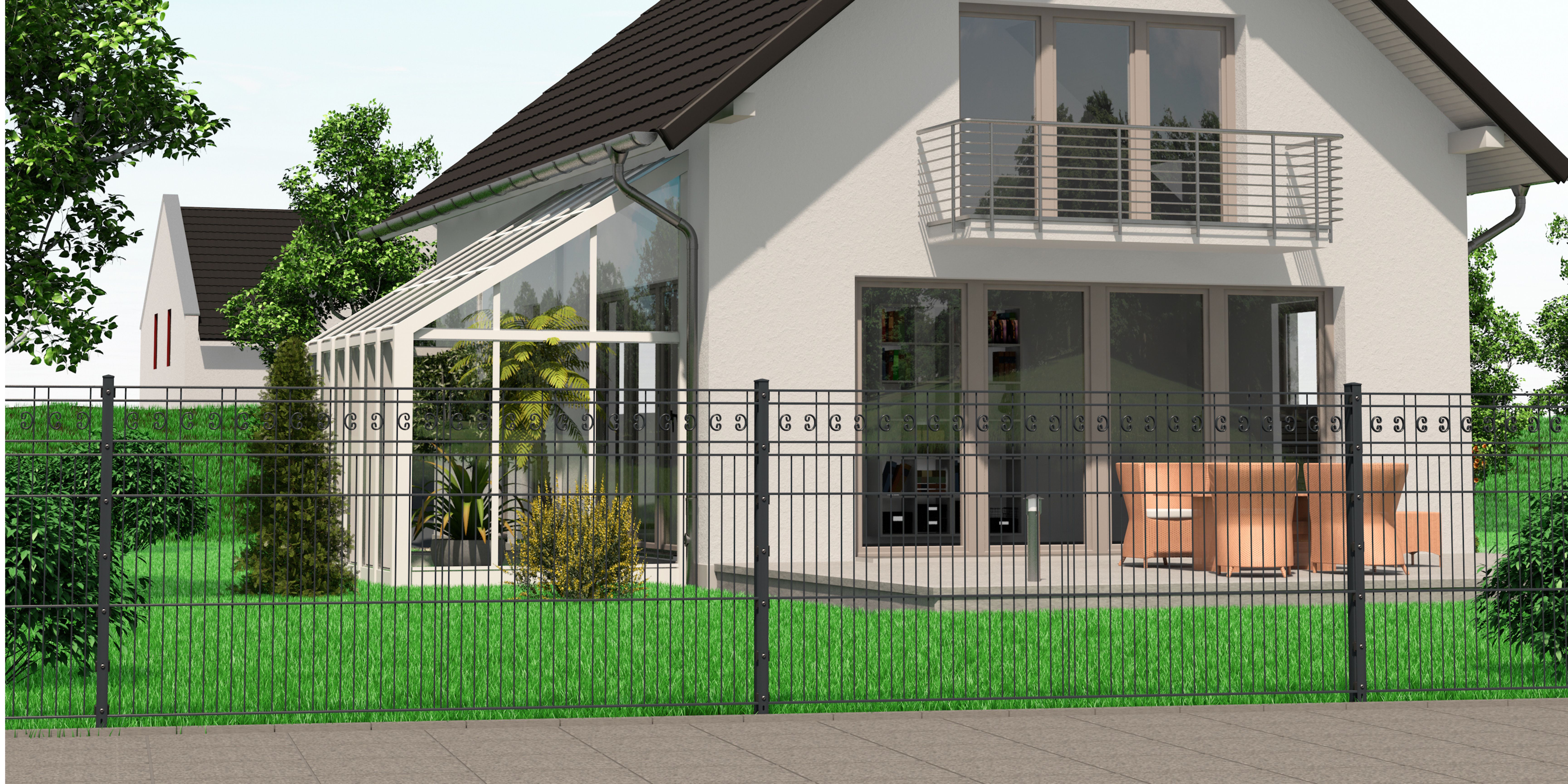 Schmuckzaun C-Schnörkel 