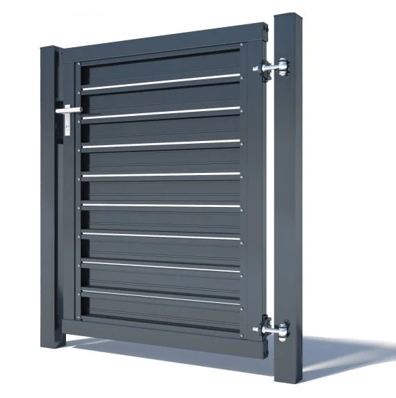 Paneeltür Lattenoptik klein RAL 7016