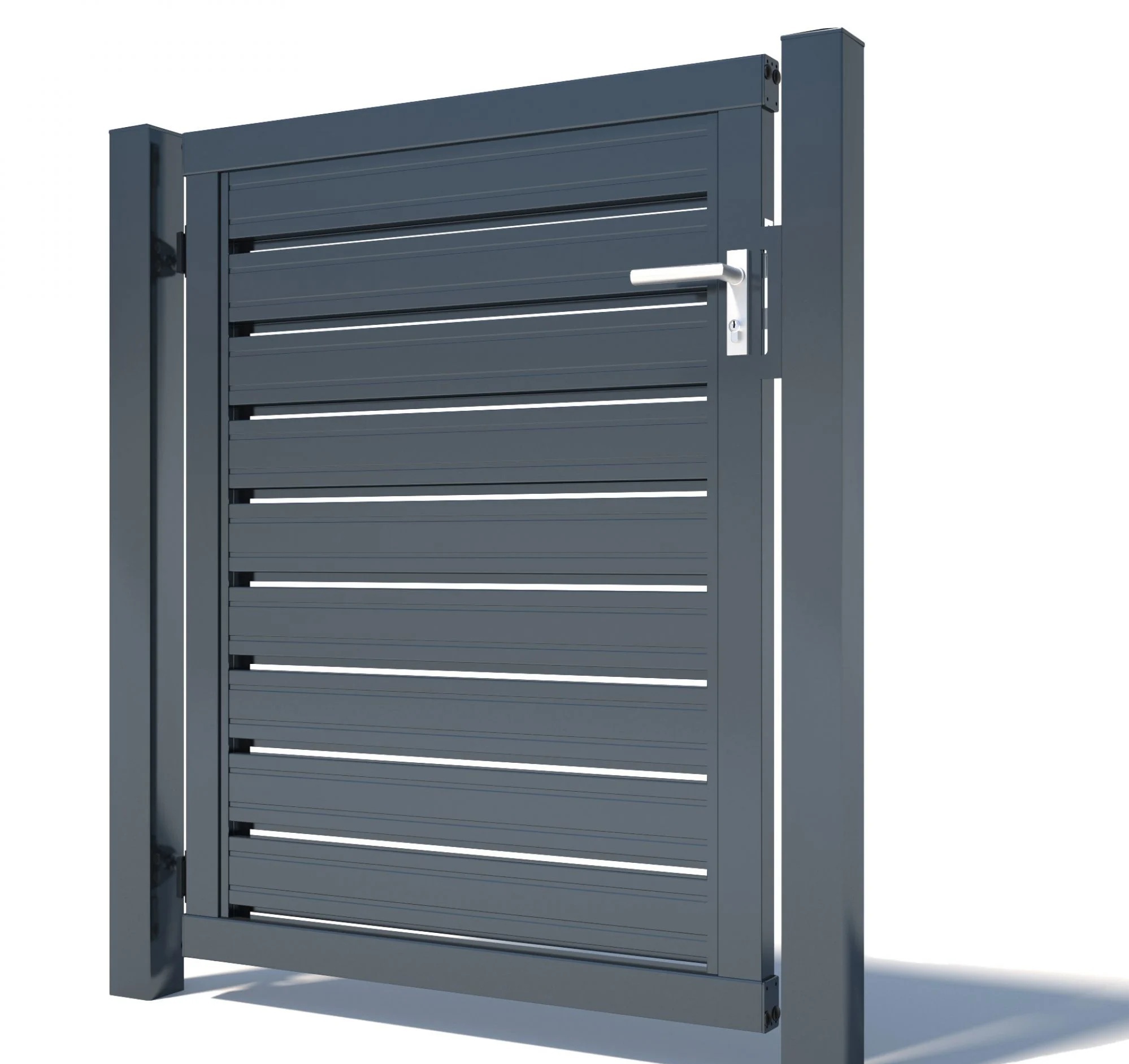 Paneeltür Lattenoptik klein RAL 7016